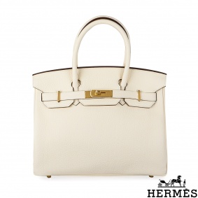 Hermès Birkin 30cm Nata Taurillon Clemence GHW Hermès Birkin 30cm Nata Taurillon Clemence GHW